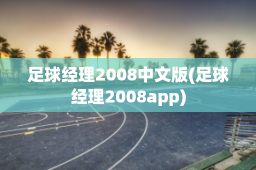 足球经理2008中文版(足球经理2008app)