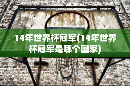 14年世界杯冠军(14年世界杯冠军是哪个国家)