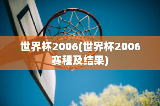 世界杯2006(世界杯2006赛程及结果)