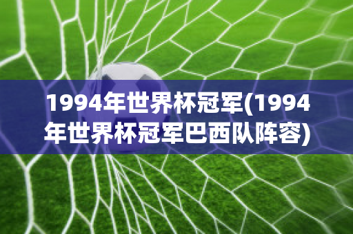 1994年世界杯冠军(1994年世界杯冠军巴西队阵容)