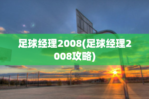 足球经理2008(足球经理2008攻略)