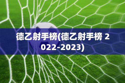 德乙射手榜(德乙射手榜 2022-2023)