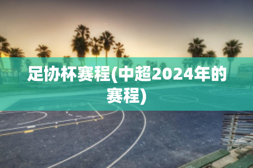 足协杯赛程(中超2024年的赛程)