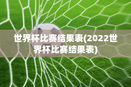 世界杯比赛结果表(2022世界杯比赛结果表)