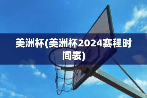 美洲杯(美洲杯2024赛程时间表)