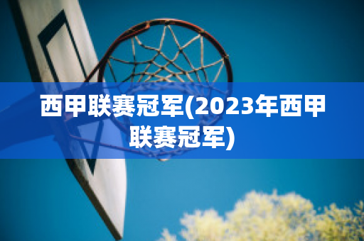 西甲联赛冠军(2023年西甲联赛冠军)