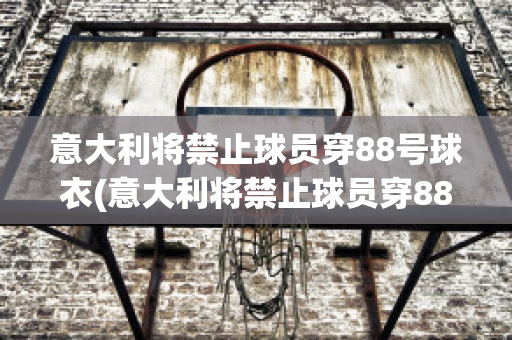 意大利将禁止球员穿88号球衣(意大利将禁止球员穿88号球衣是真的吗)