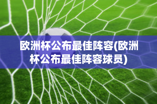 欧洲杯公布最佳阵容(欧洲杯公布最佳阵容球员)