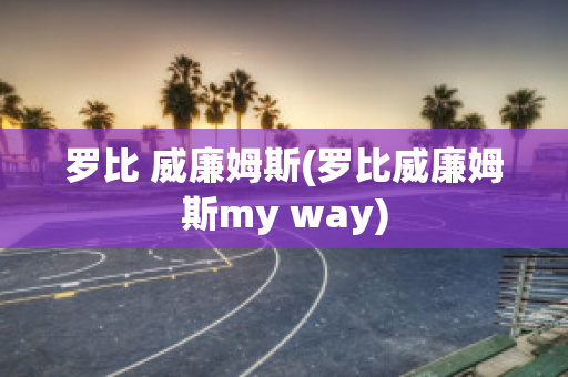 罗比 威廉姆斯(罗比威廉姆斯my way)