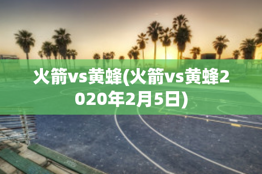 火箭vs黄蜂(火箭vs黄蜂2020年2月5日)