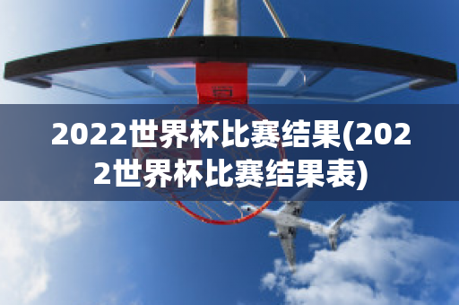 2022世界杯比赛结果(2022世界杯比赛结果表)