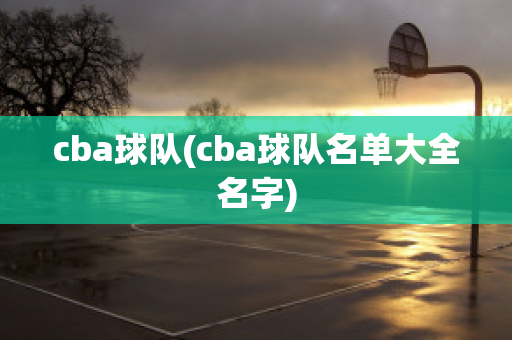 cba球队(cba球队名单大全名字)