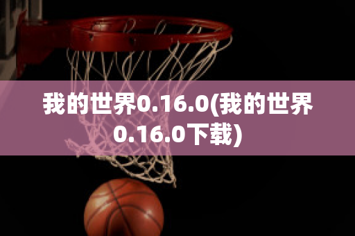 我的世界0.16.0(我的世界0.16.0下载)