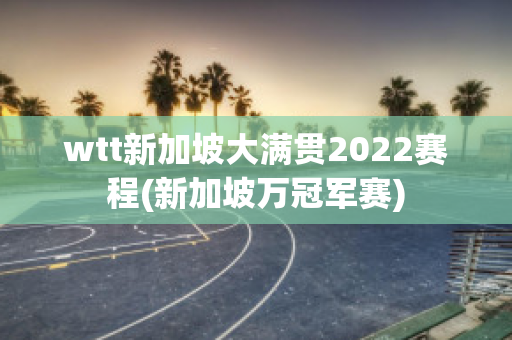 wtt新加坡大满贯2022赛程(新加坡万冠军赛)