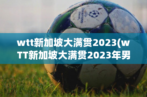 wtt新加坡大满贯2023(wTT新加坡大满贯2023年男单半决赛)