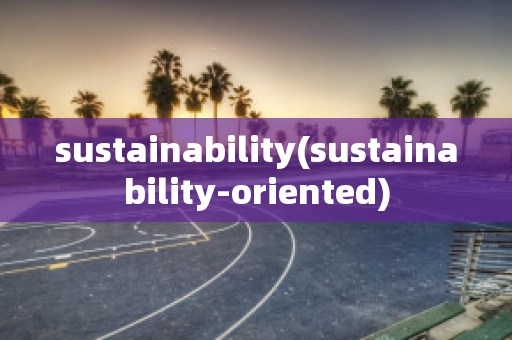 sustainability(sustainability-oriented)