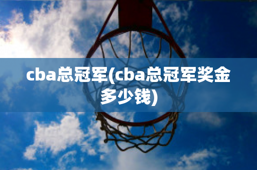 cba总冠军(cba总冠军奖金多少钱)