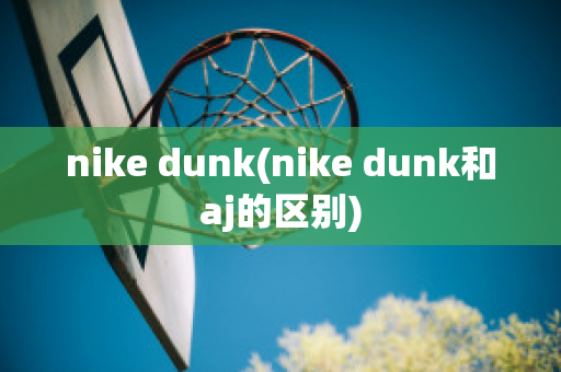 nike dunk(nike dunk和aj的区别)