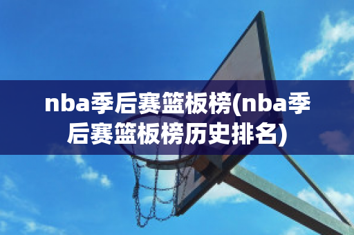 nba季后赛篮板榜(nba季后赛篮板榜历史排名)