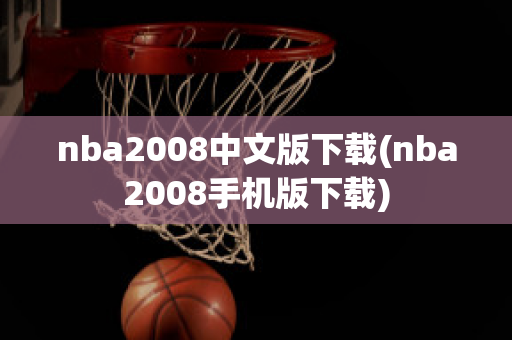 nba2008中文版下载(nba2008手机版下载)