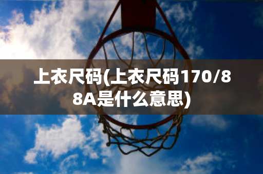 上衣尺码(上衣尺码170/88A是什么意思)