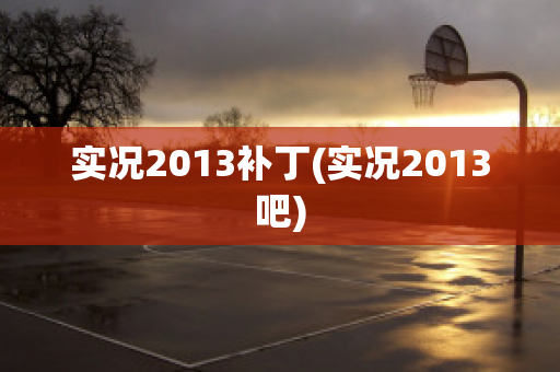 实况2013补丁(实况2013吧)