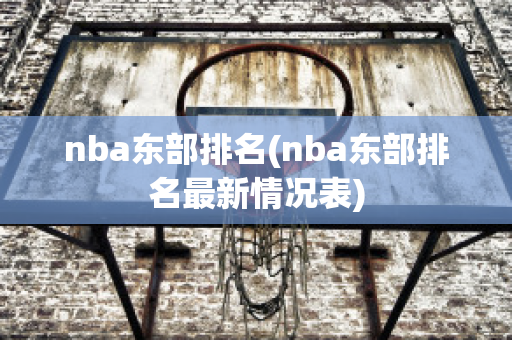 nba东部排名(nba东部排名最新情况表)