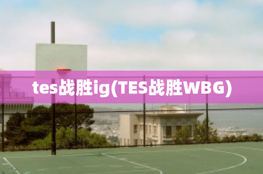 tes战胜ig(TES战胜WBG)