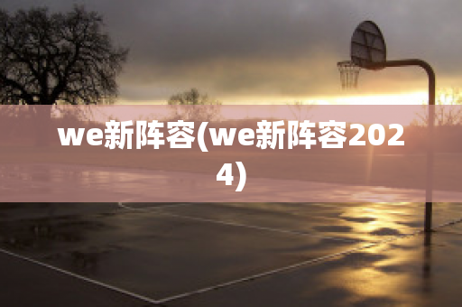 we新阵容(we新阵容2024)