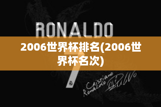 2006世界杯排名(2006世界杯名次)