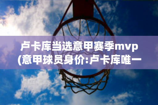 卢卡库当选意甲赛季mvp(意甲球员身价:卢卡库唯一过亿 c罗第6世界第55)