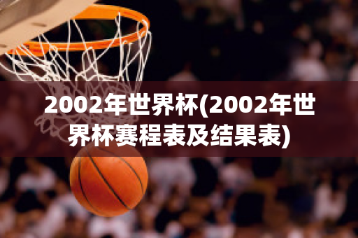 2002年世界杯(2002年世界杯赛程表及结果表)