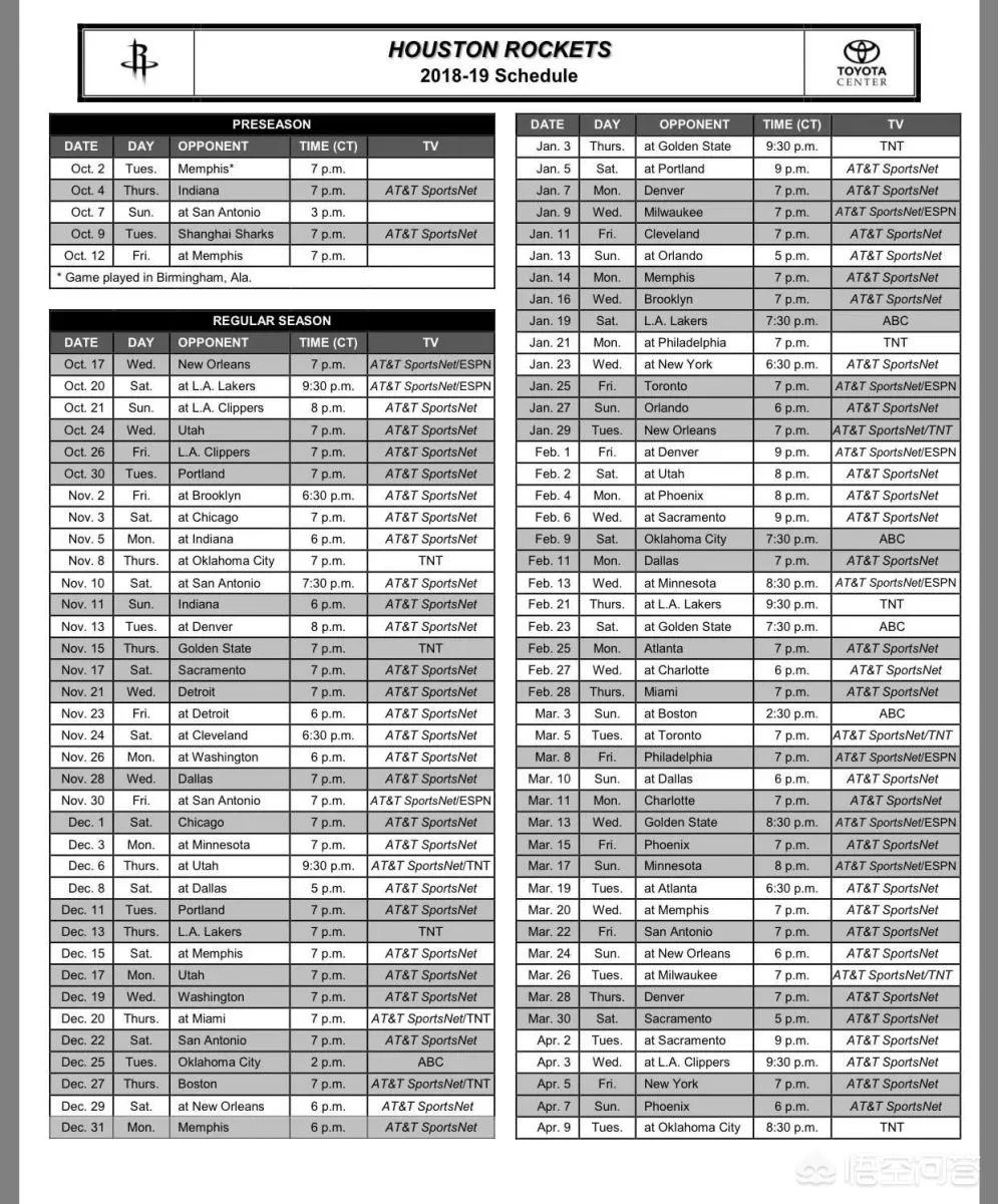 火箭赛程2019-2020:火箭赛程2024时间表